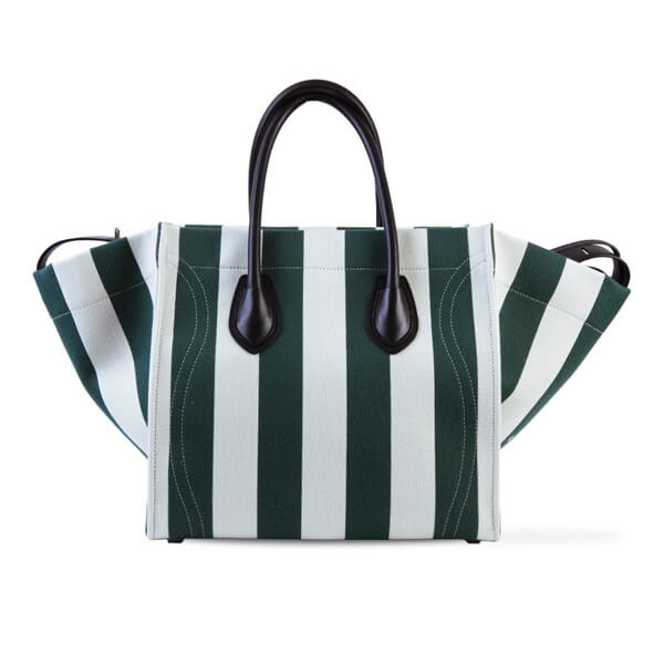 新作2015S セリーヌバッグスーパーコピー ☆セリーヌ☆MEDIUM LUGGAGE PHANTOM STRIPED BAG Green×White 174142YND.21NB